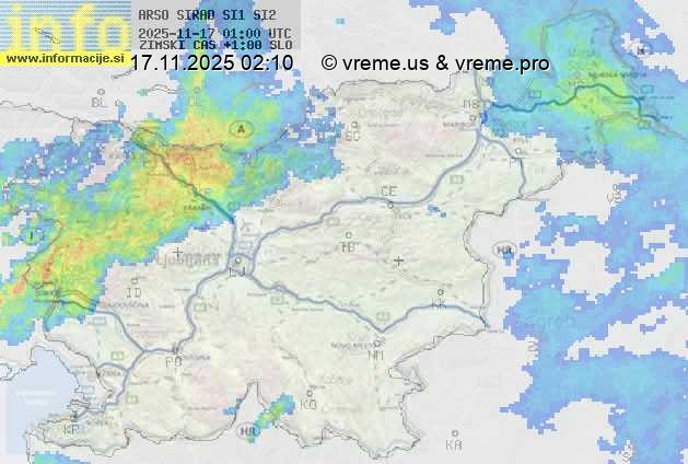 Radarska karta padavin