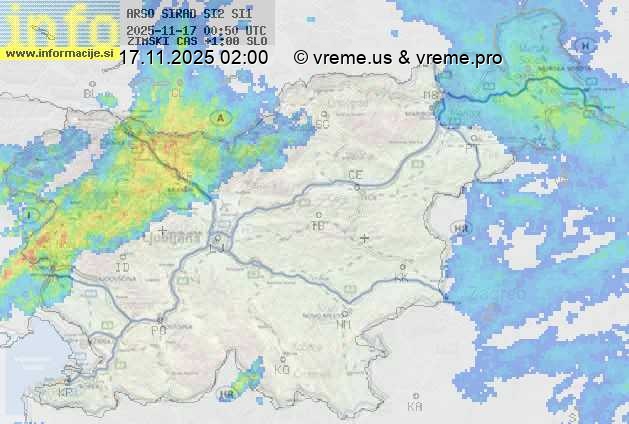 Radarska karta padavin