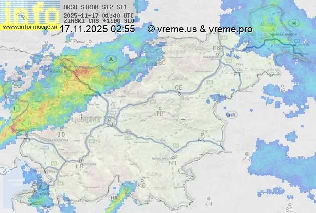 Radarska karta padavin