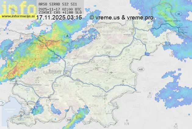 Radarska karta padavin