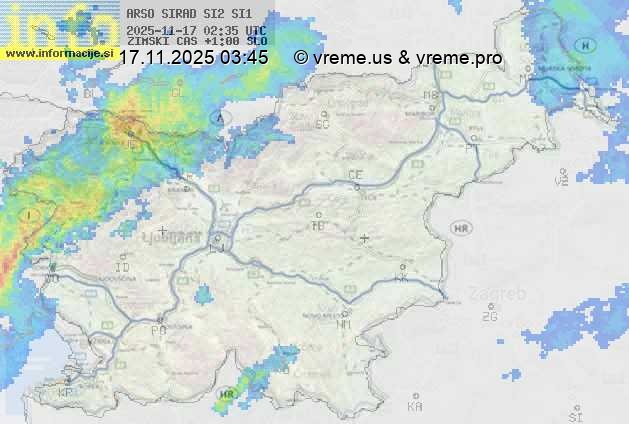Radarska karta padavin