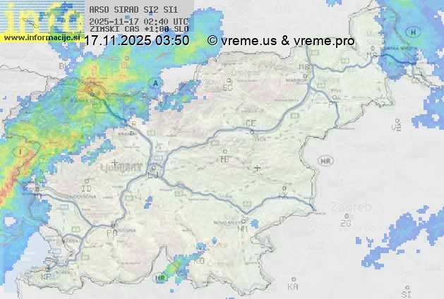 Radarska karta padavin