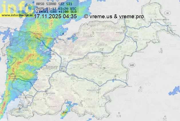 Radarska karta padavin