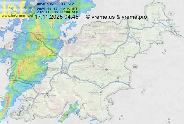 Radarska karta padavin