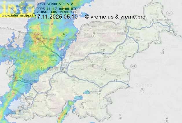 Radarska karta padavin
