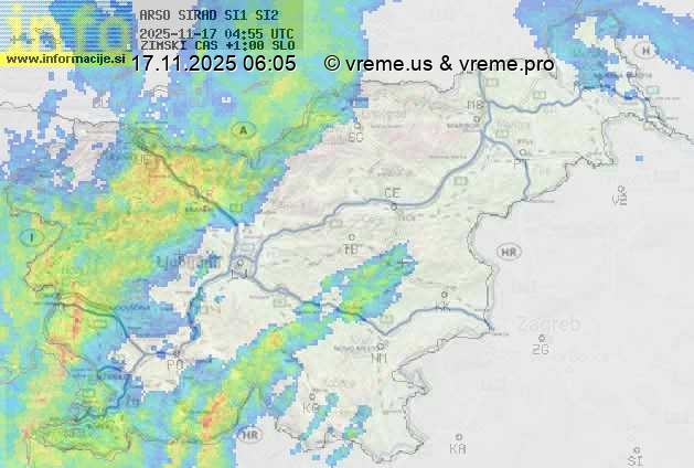 Radarska karta padavin
