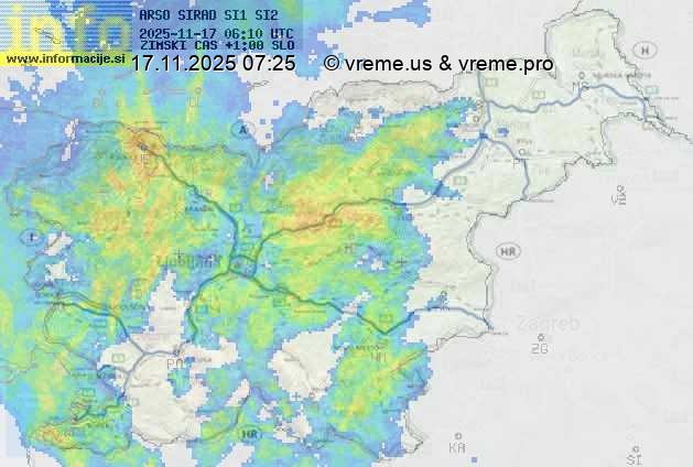 Radarska karta padavin