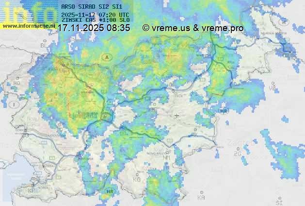 Radarska karta padavin