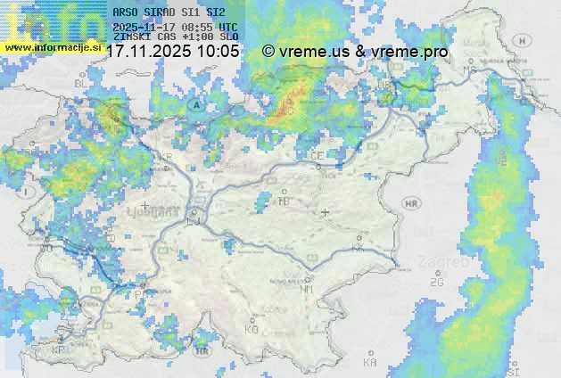 Radarska karta padavin
