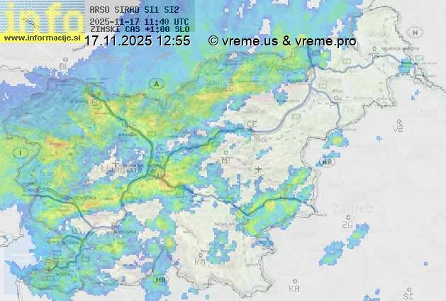 Radarska karta padavin