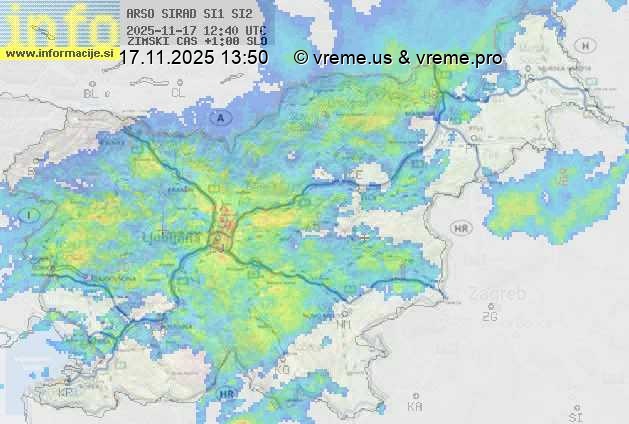 Radarska karta padavin