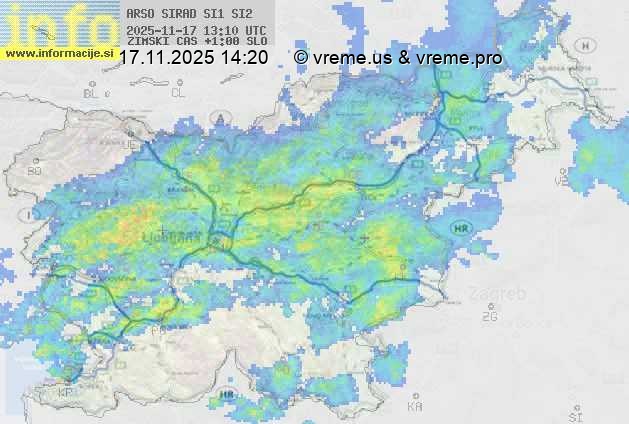Radarska karta padavin