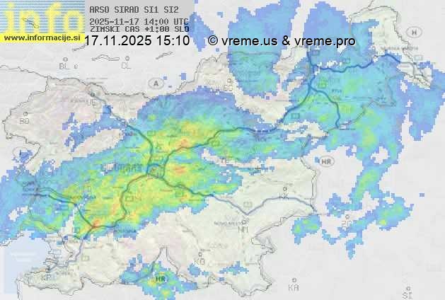 Radarska karta padavin