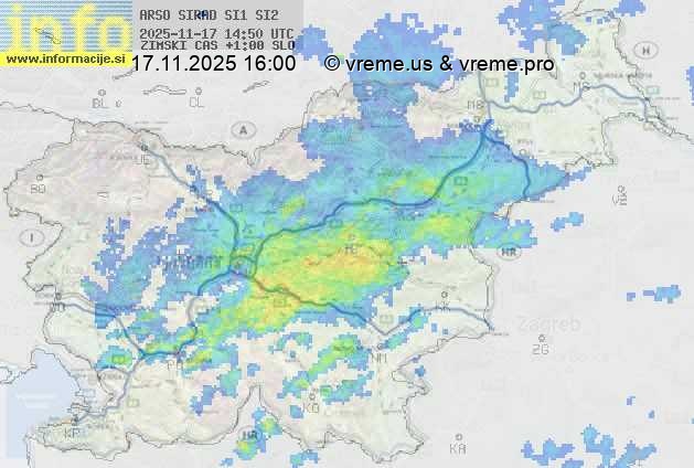 Radarska karta padavin