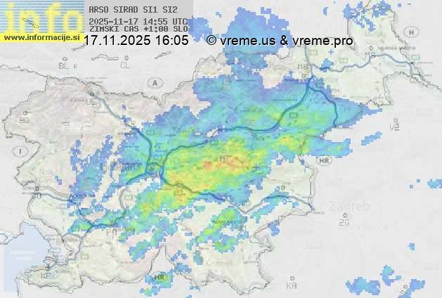 Radarska karta padavin