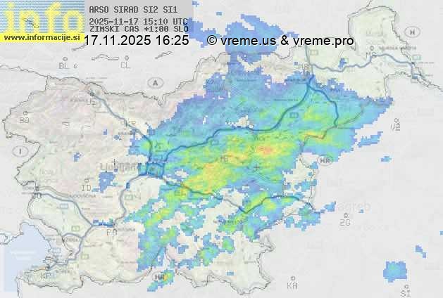 Radarska karta padavin