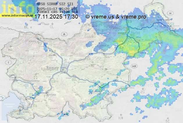 Radarska karta padavin