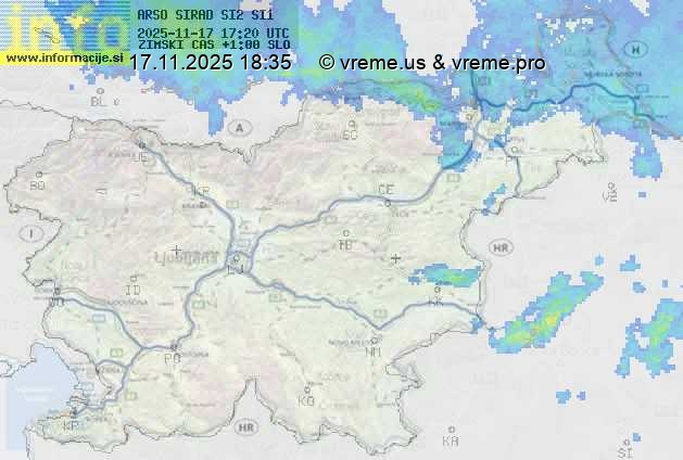 Radarska karta padavin