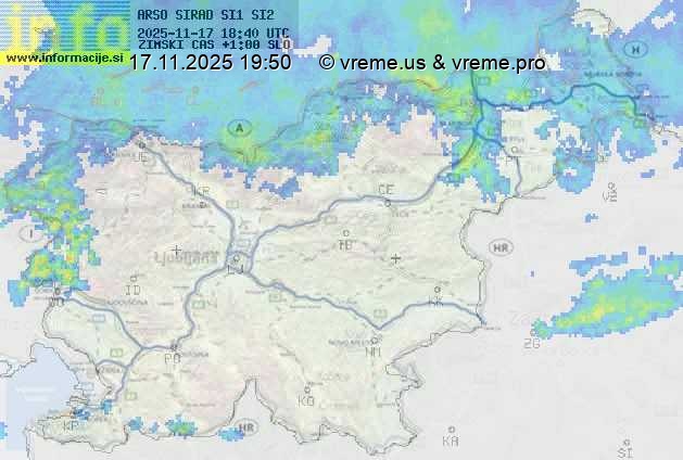 Radarska karta padavin