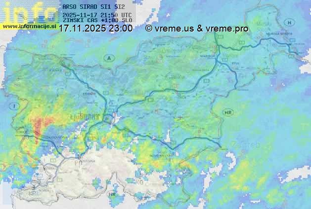 Radarska karta padavin