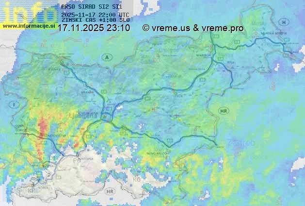 Radarska karta padavin