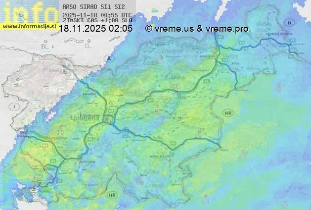 Radarska karta padavin