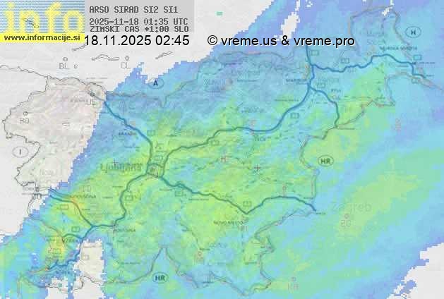 Radarska karta padavin