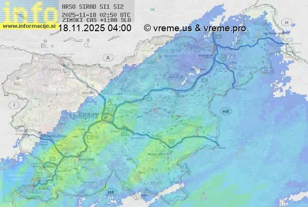 Radarska karta padavin