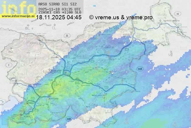 Radarska karta padavin