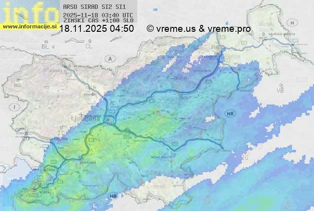 Radarska karta padavin