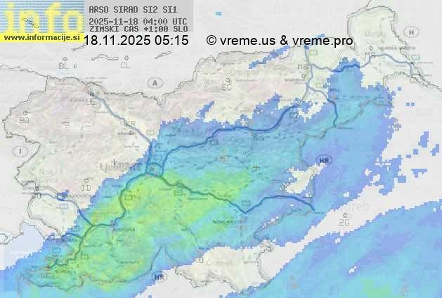 Radarska karta padavin