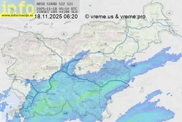 Radarska karta padavin
