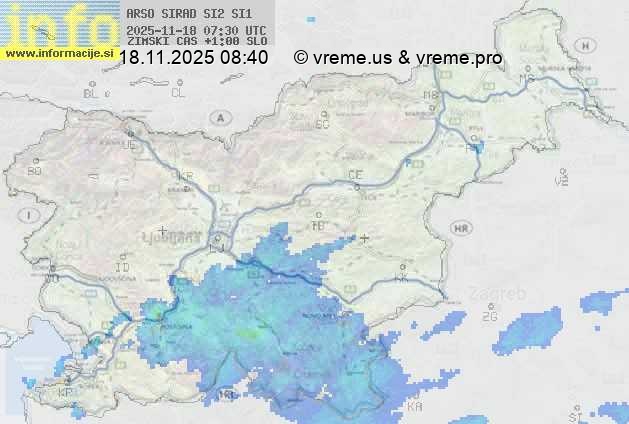 Radarska karta padavin