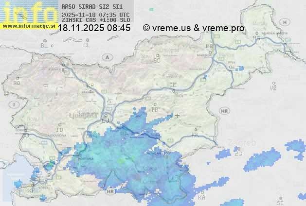 Radarska karta padavin