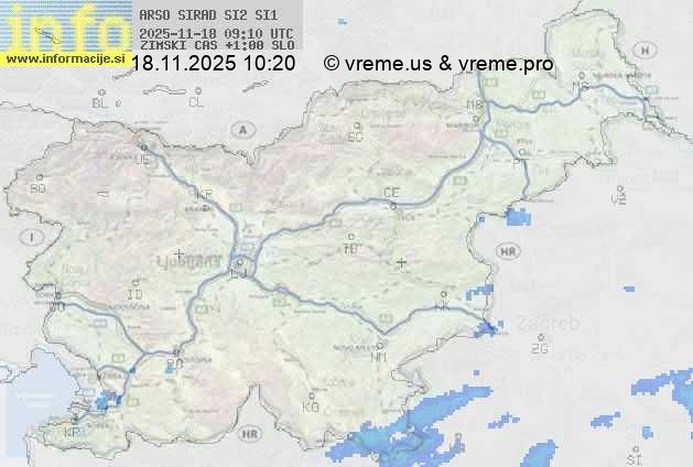 Radarska karta padavin