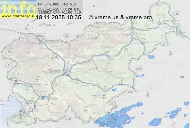 Radarska karta padavin