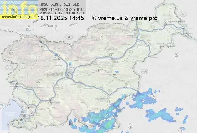 Radarska karta padavin