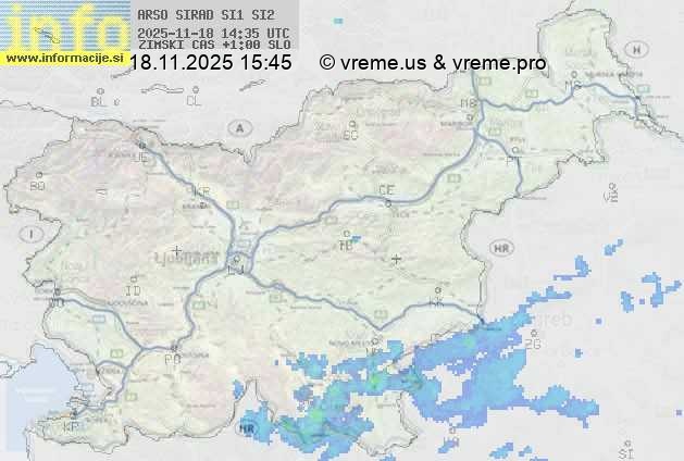 Radarska karta padavin