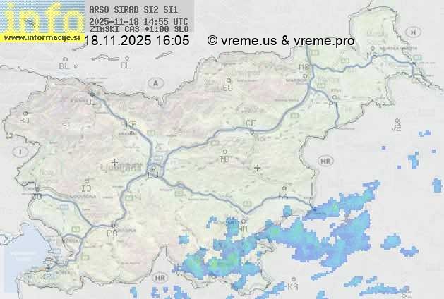 Radarska karta padavin