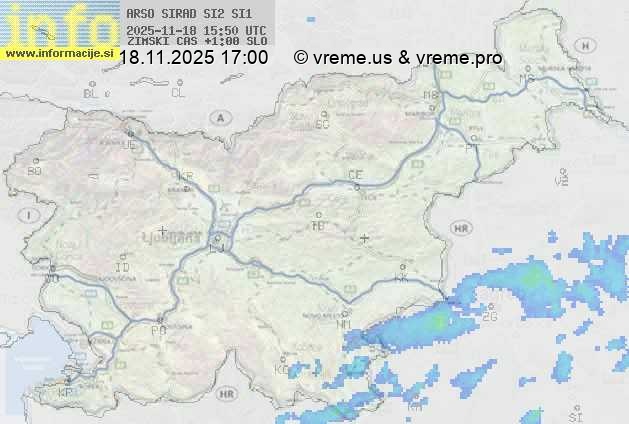 Radarska karta padavin