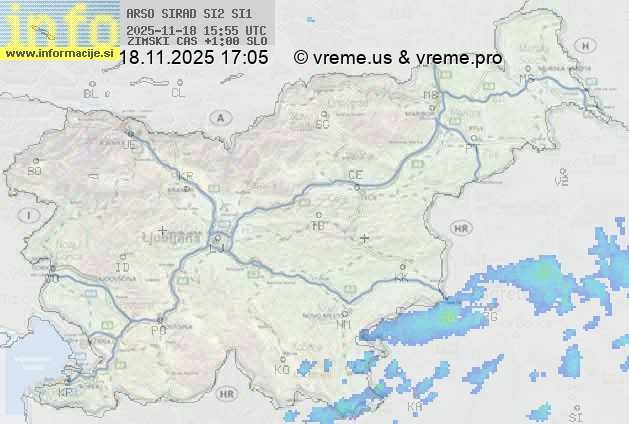 Radarska karta padavin