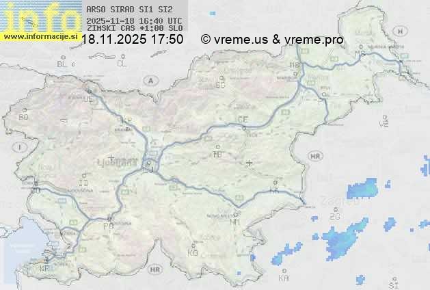 Radarska karta padavin