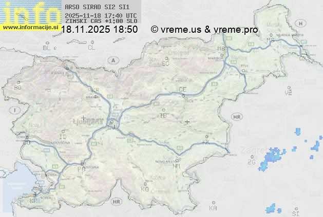 Radarska karta padavin