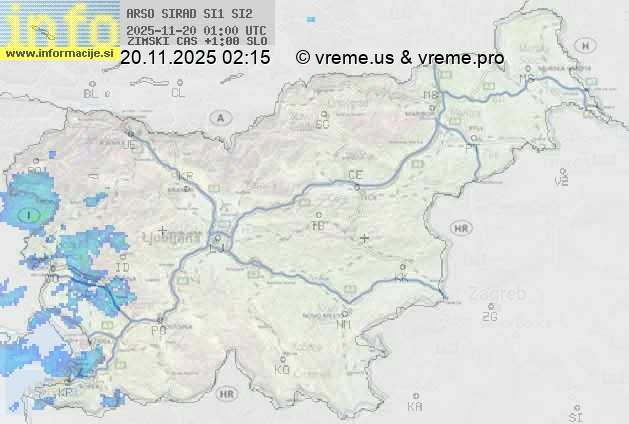 Radarska karta padavin