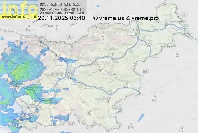 Radarska karta padavin