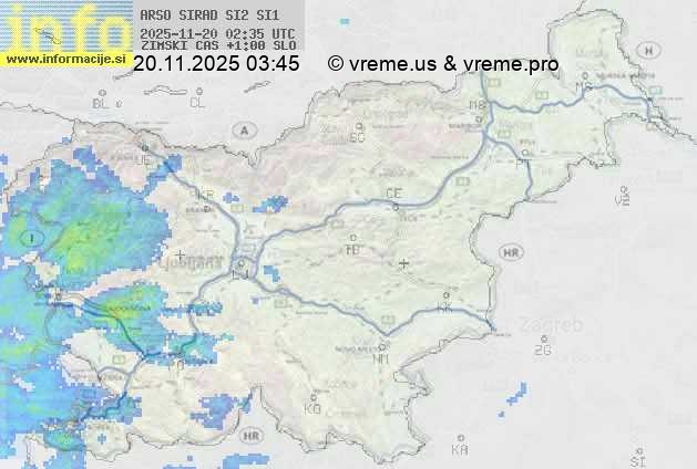 Radarska karta padavin