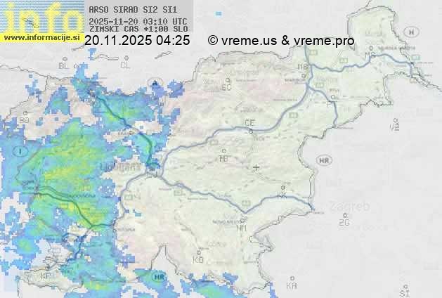 Radarska karta padavin