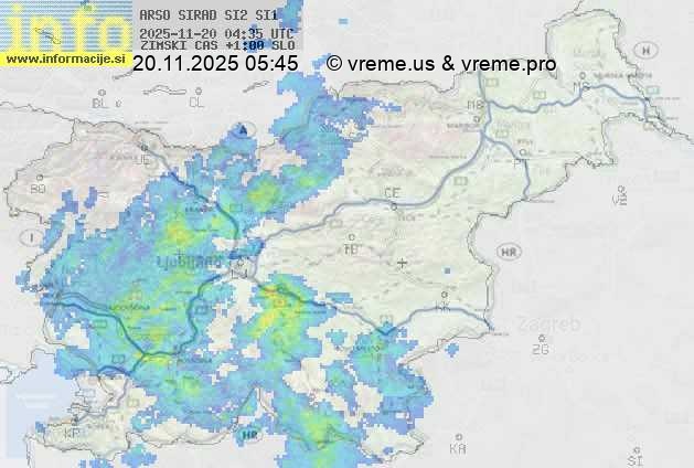 Radarska karta padavin