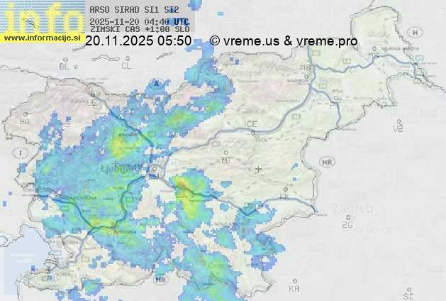 Radarska karta padavin