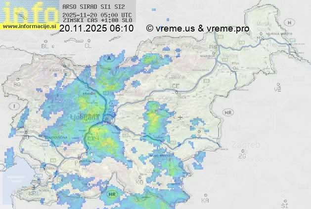 Radarska karta padavin